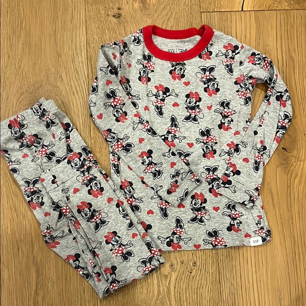 Baby Gap Disney Toddler Girls Minnie Mouse Pajamas Set, size 5